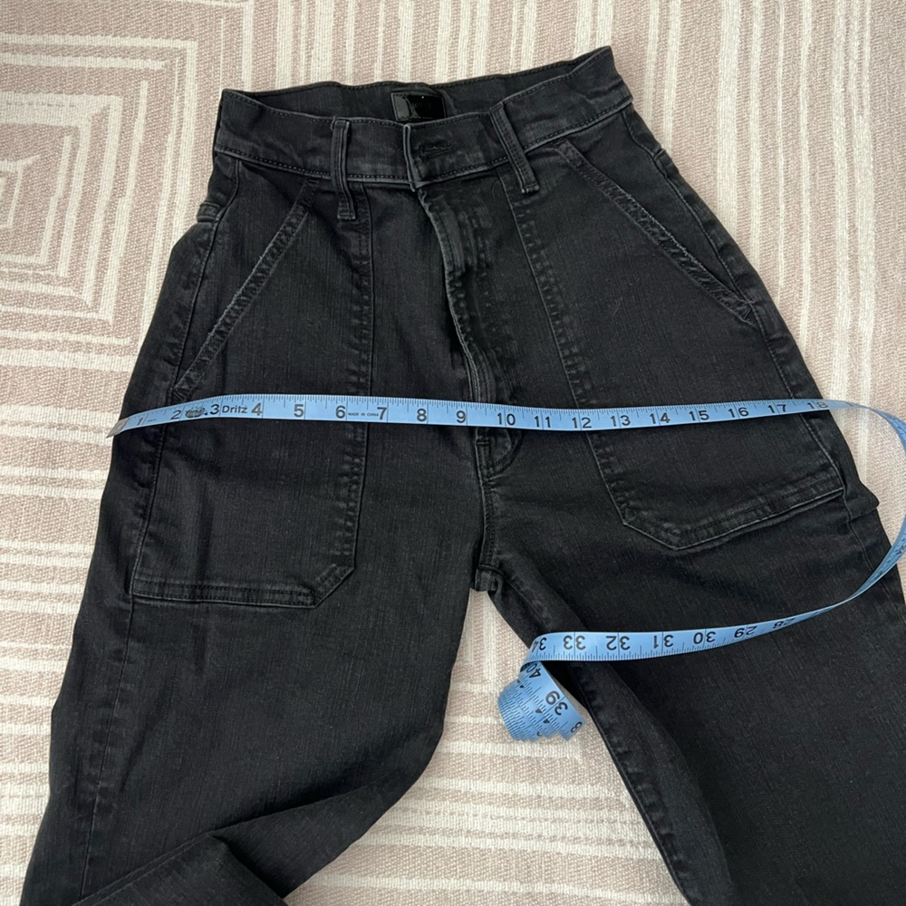MOTHER The Carpenter Roller High Rise Utility Jogger Black Jeans size 24 - Picture 6 of 15